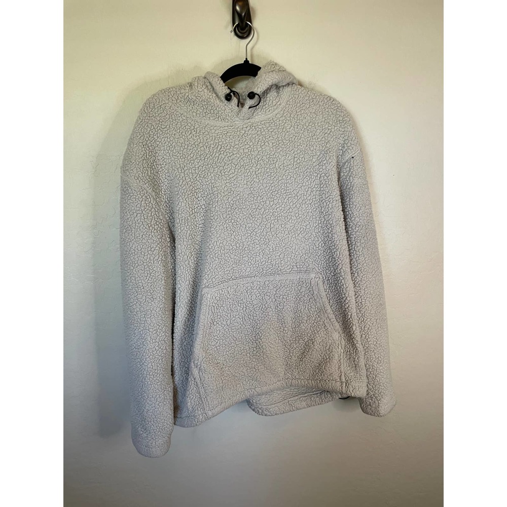 H&M | Women's Oversized Gray Sherpa Hoodie Sweater Size XL